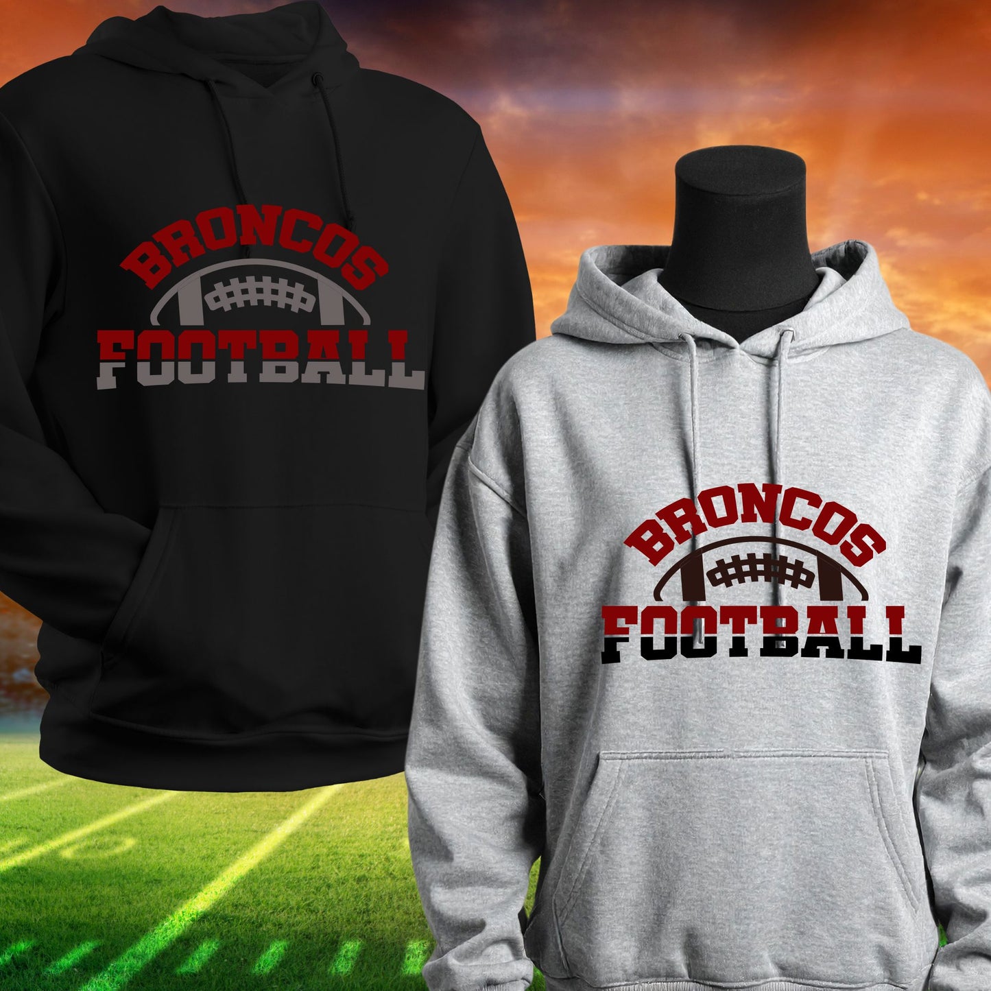 BRONCOS Football B1ack By Design LLC
