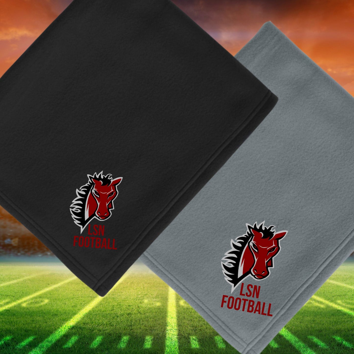 LSN Football Fleece B1ack By Design LLC