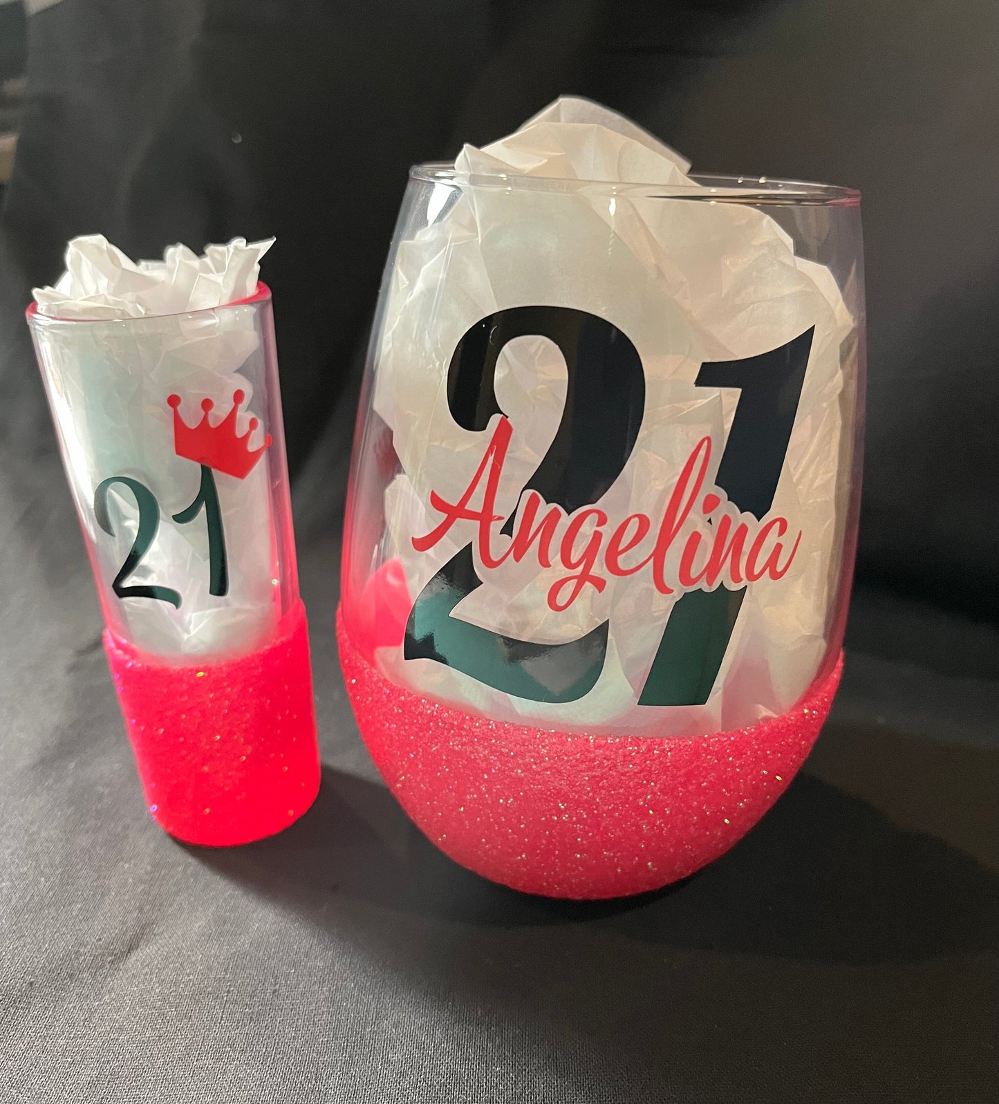 Stemless Glitter Glass (Birthday Edition) Stemless Glass B1ack By Design LLC