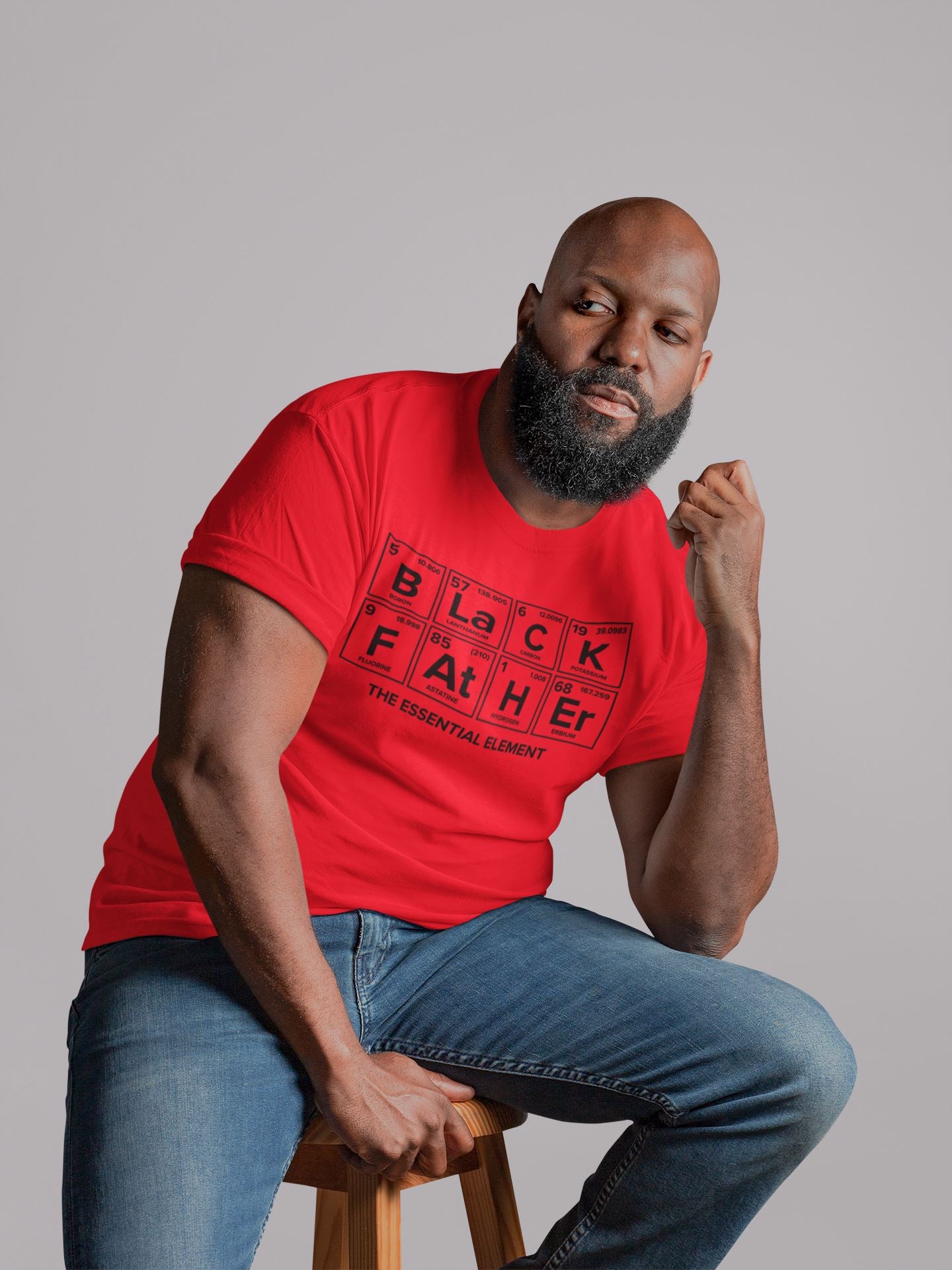 Black Father, The Essential Element, Periodic Table T-Shirt B1ack By Design LLC