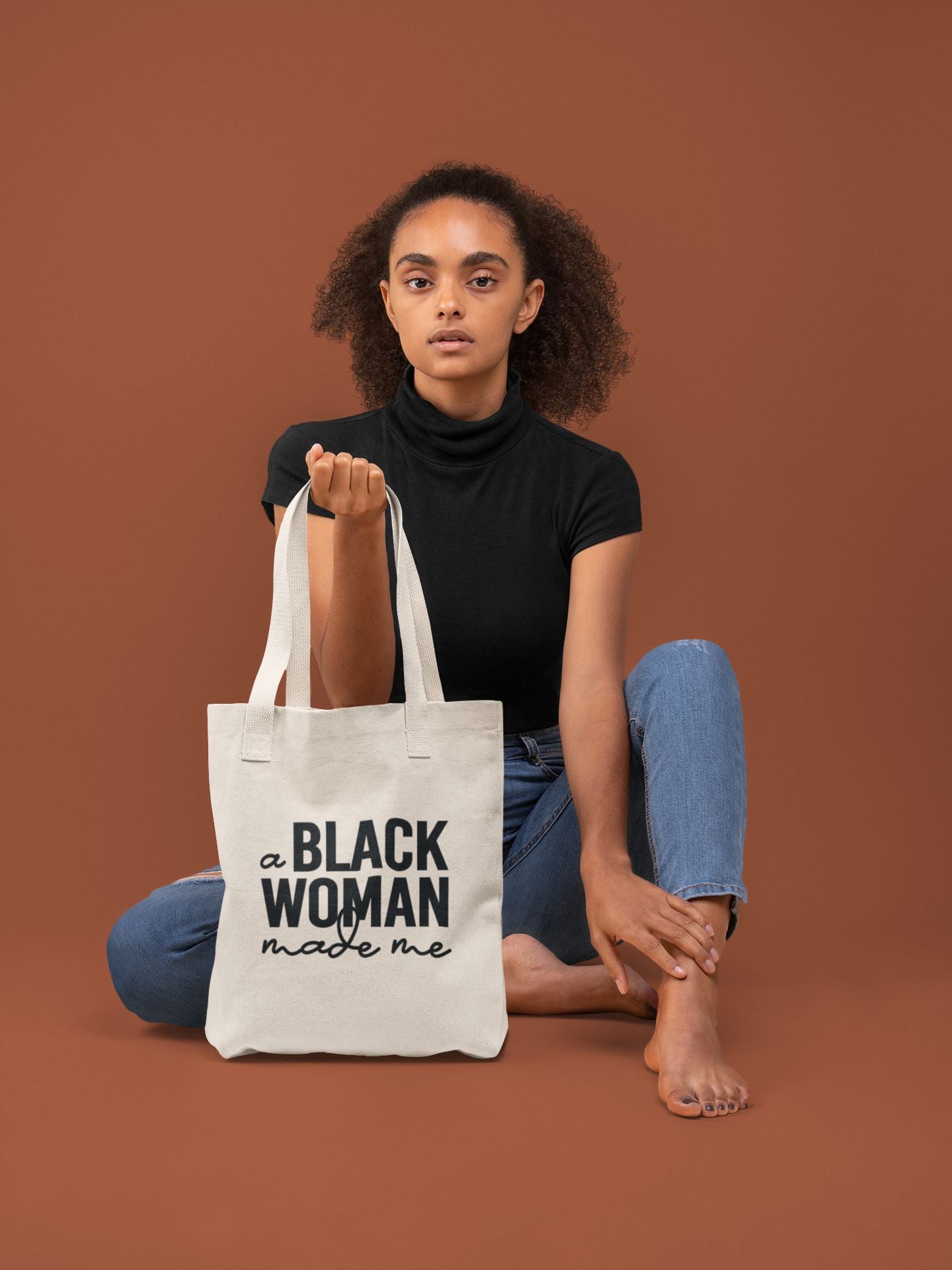 Canvas Tote/Pretty, Black and Educated/Black Queen/Melanin Goddess/Phenomenal Black Woman Tote Bag B1ack By Design LLC