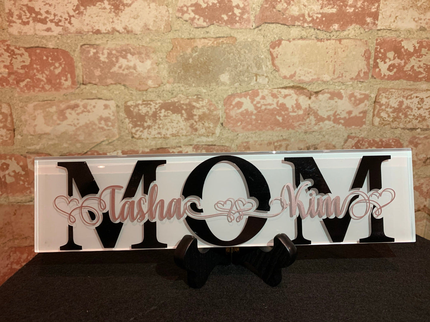 Motherhood Themed Custom Tile, Mother's Tile, Mother's Gift Tile B1ack By Design LLC