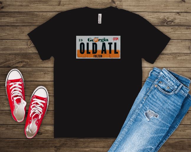 OLD ATL - Fulton County T-Shirt, Georgia Peach 1990s Shirt B1ack By Design LLC