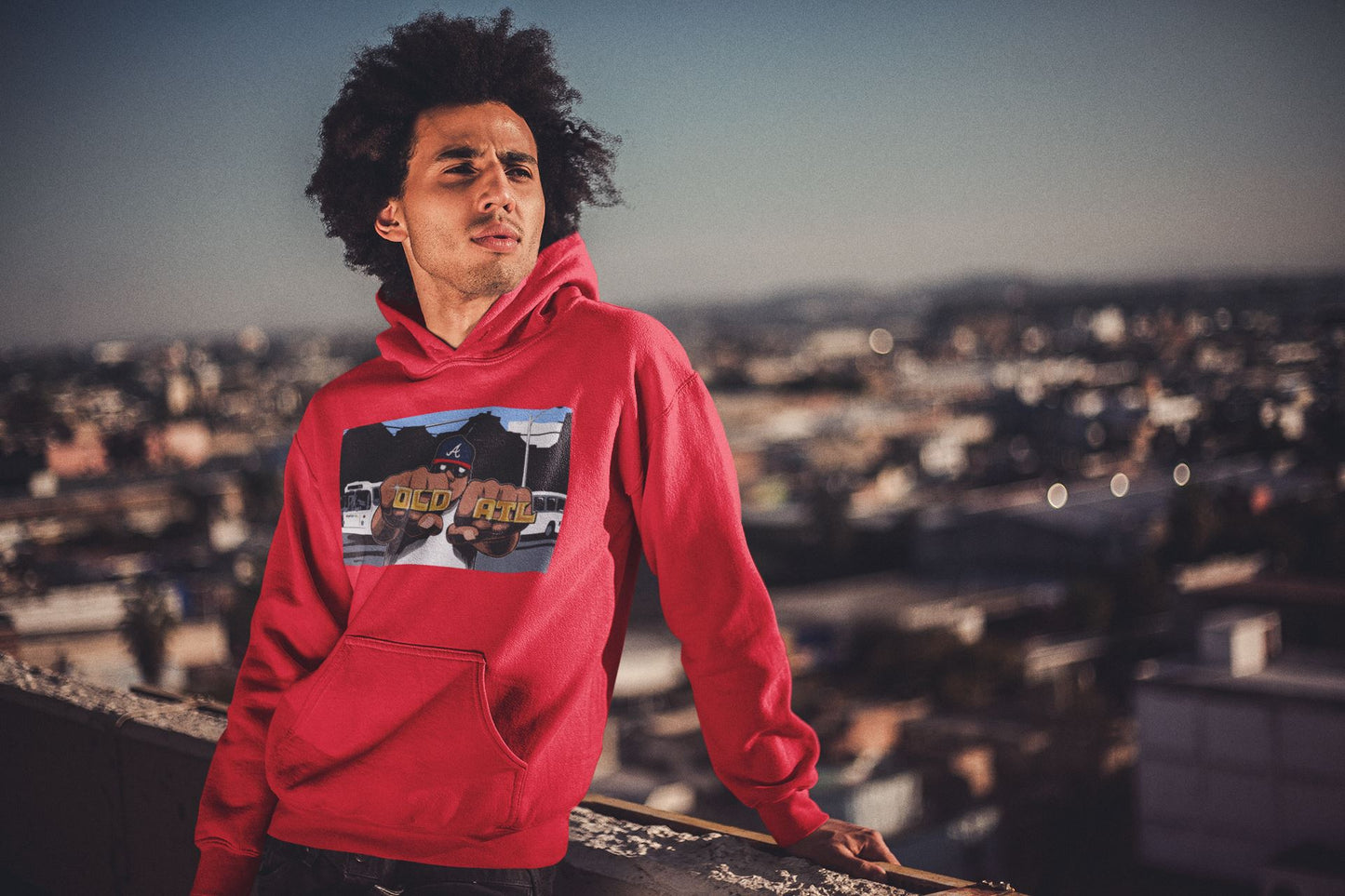 OLD ATL - Live from the Omni Hoodie Shirt B1ack By Design LLC S RED