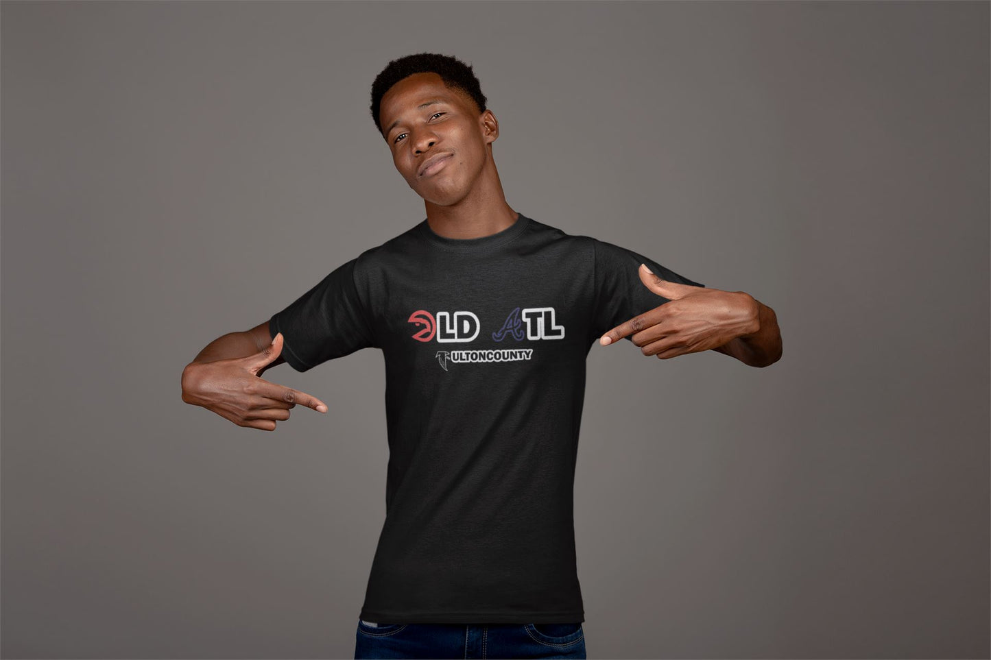 Old Atl T-Shirt, Sports Themed T-Shirt (Inspired by Atlanta Sports) B1ack By Design LLC S Black
