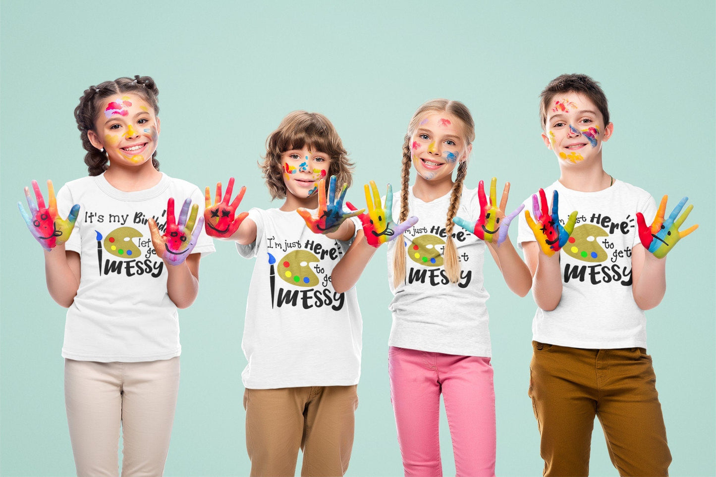 Paint Party T-Shirt, Kids Paint Party, Birthday T-Shirt, Art Party T-Shirt, Party Shirts, Matching Shirts, Artist Shirts, Paint Party B1ack By Design LLC