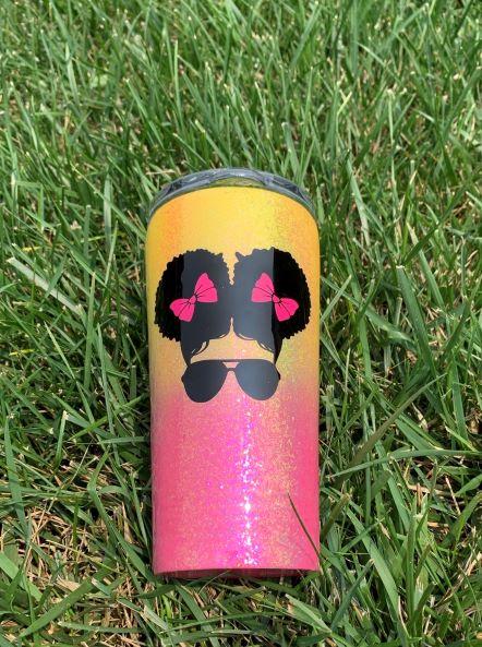 Pink Lemonade Glitter 16 oz. Tumbler Drinkware B1ack By Design LLC