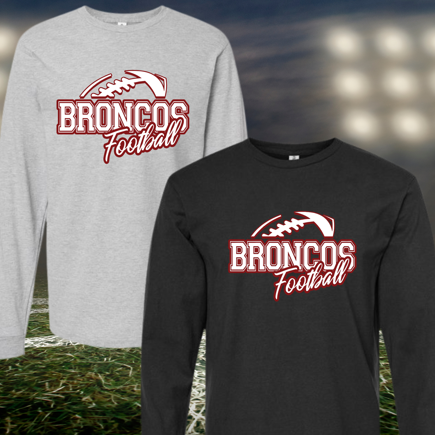 BRONCOS Football Long Sleeve T-Shirt