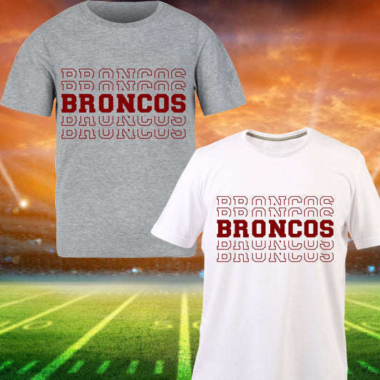 BRONCOS Stacked Letters Shirt B1ack By Design LLC 