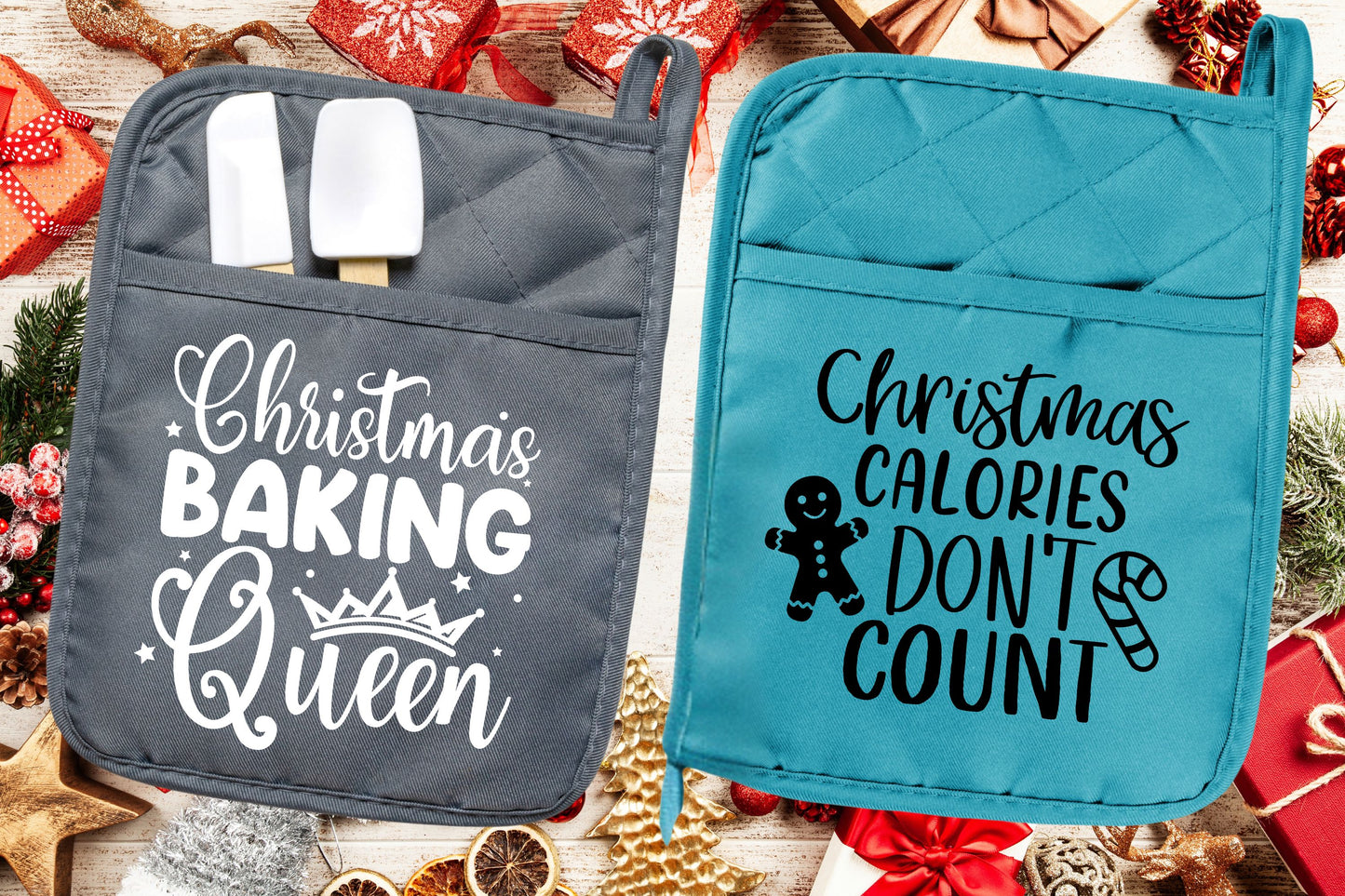 Decorative Pot Holders, Pot Holder Gift Set, Custom Pot Holder, Holiday Pot Holder B1ack By Design LLC 