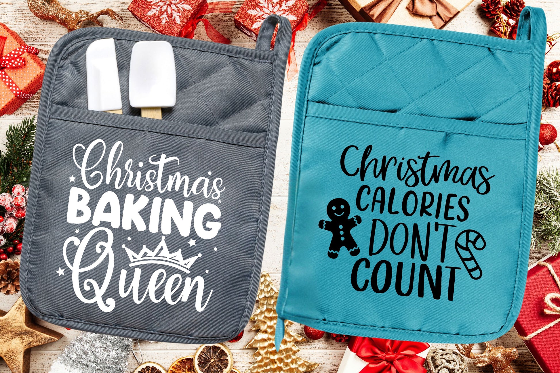 Decorative Pot Holders, Pot Holder Gift Set, Custom Pot Holder, Holiday Pot Holder B1ack By Design LLC 