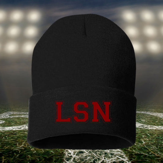 LSN Cuffed Beanie (Hat) B1ack By Design LLC 