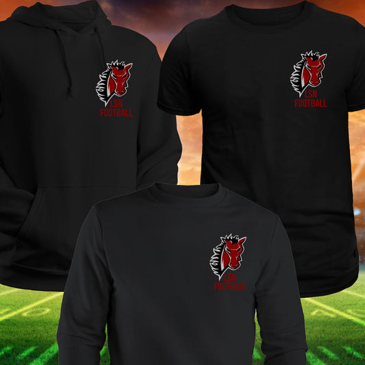 LSN Football (Chest Logo) B1ack By Design LLC 
