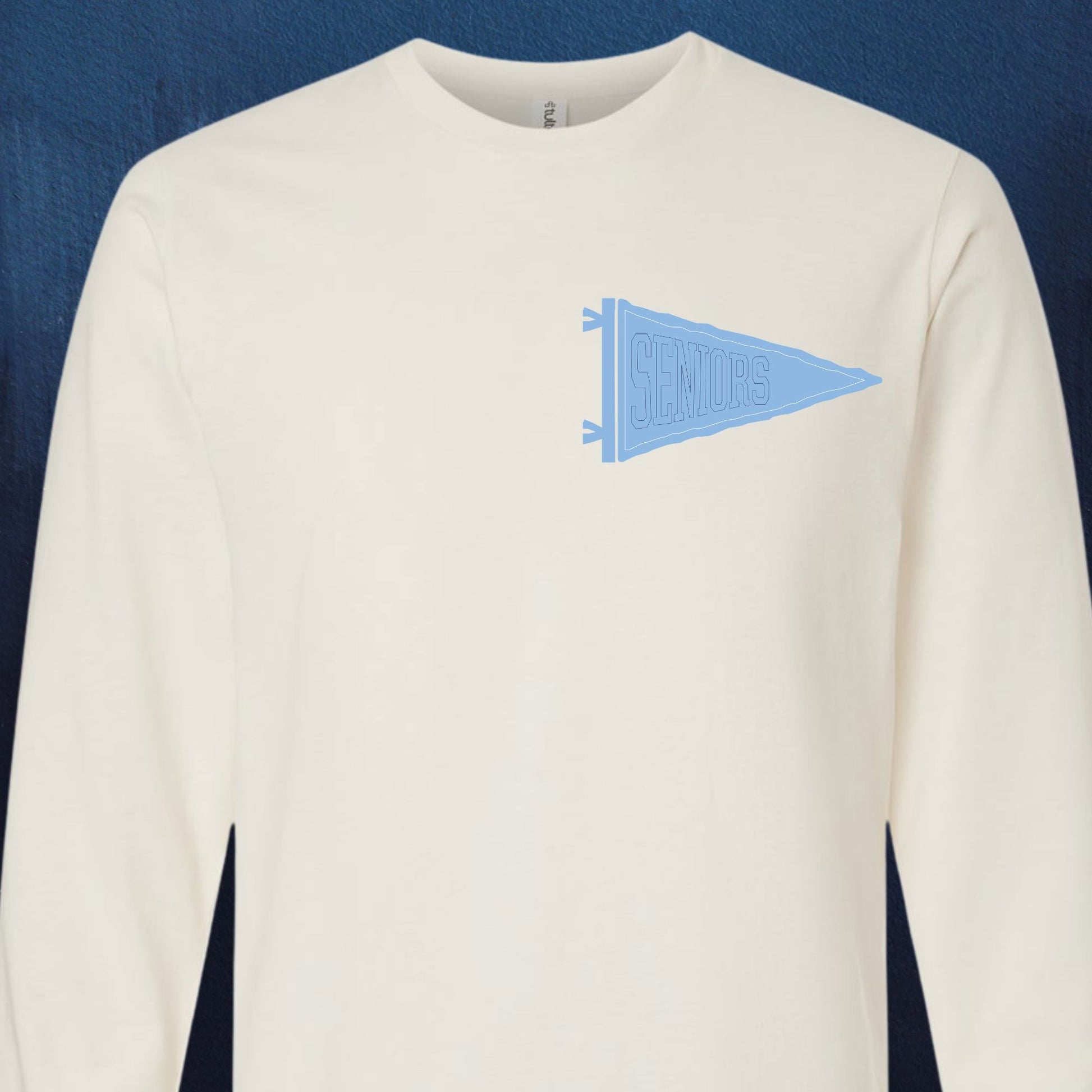 Senior Flag (Front + Back) Long-Sleeve Shirt Design PRE-ORDER B1ack By Design LLC 