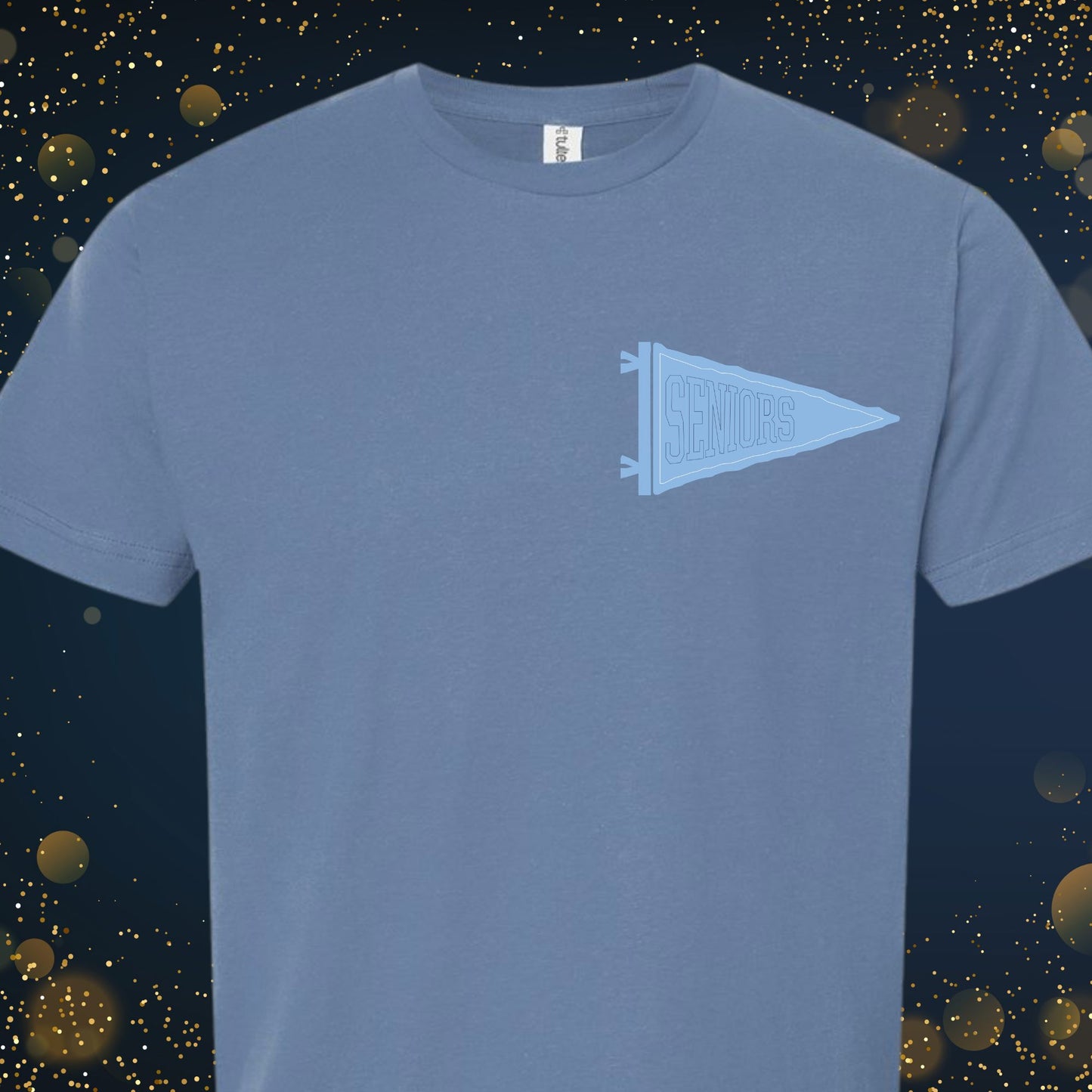 Senior Flag (Front + Back) T-Shirt Design PRE-ORDER B1ack By Design LLC 