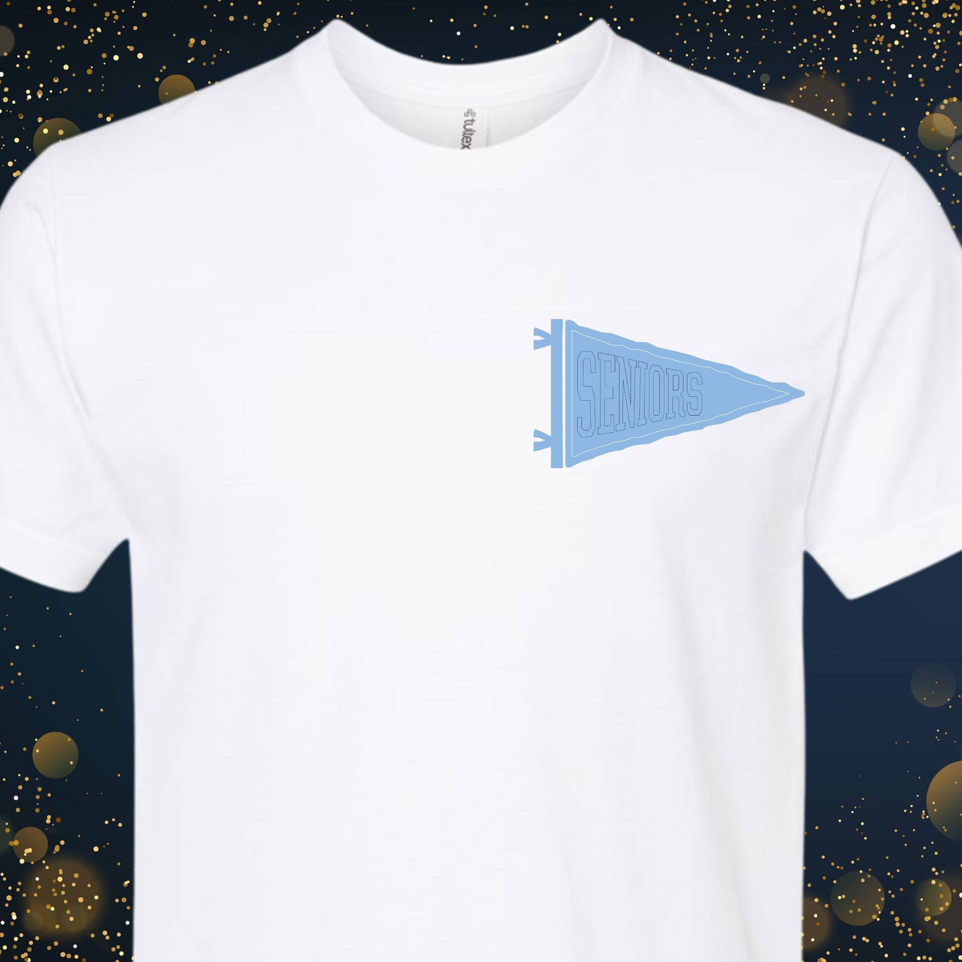 Senior Flag (Front + Back) T-Shirt Design PRE-ORDER B1ack By Design LLC 