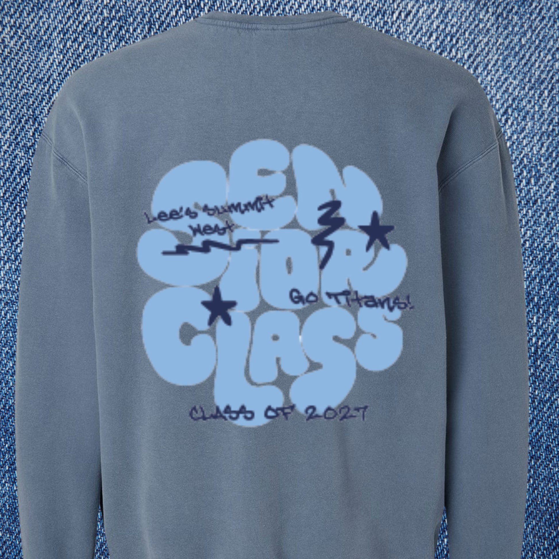 SENIOR (Front + Back) Crewneck Sweatshirt PRE-ORDER B1ack By Design LLC 