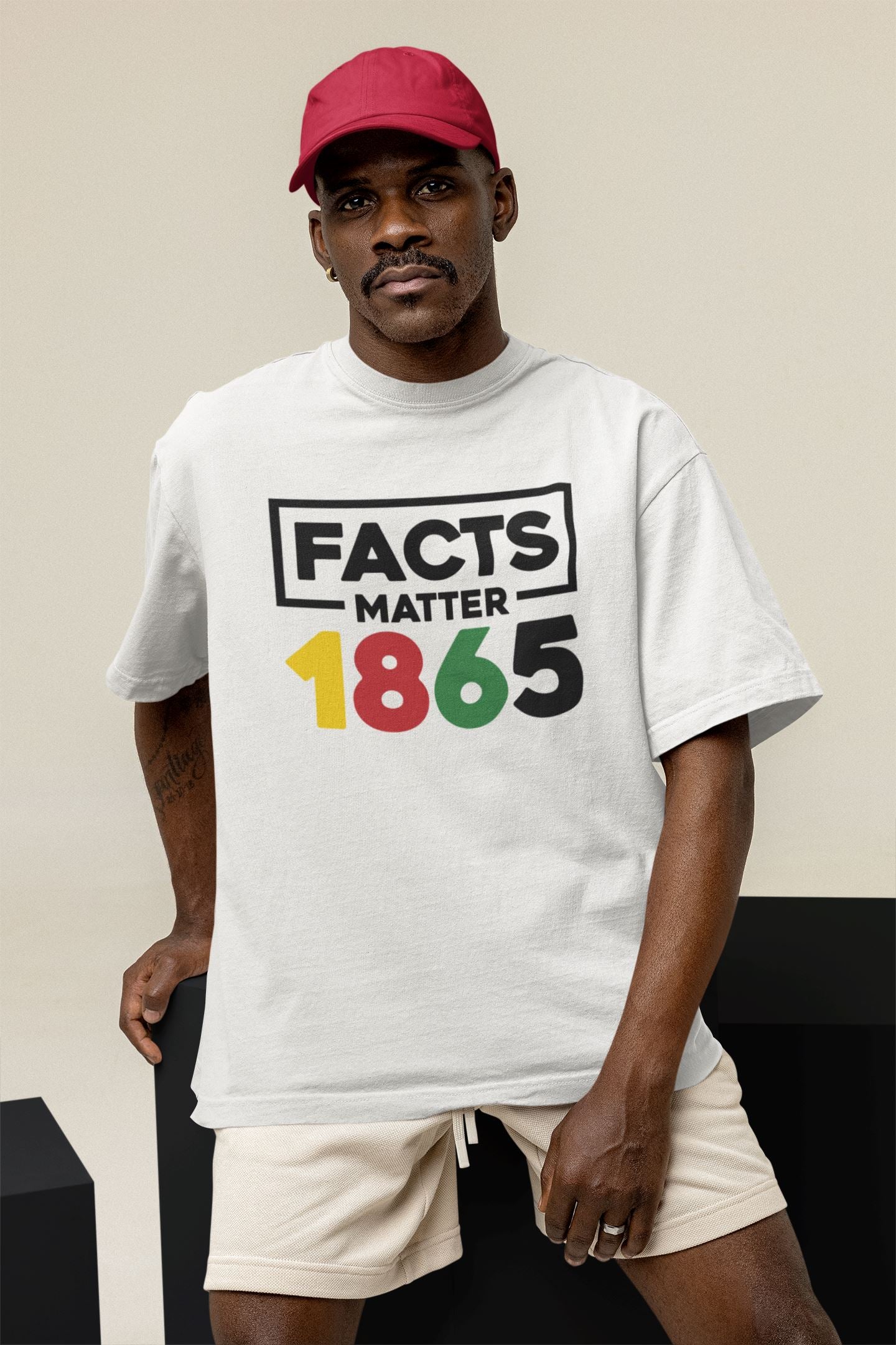Black Pride T-Shirt, Juneteenth Shirt, Facts Matter, 1865 T-Shirt B1ack By Design LLC 