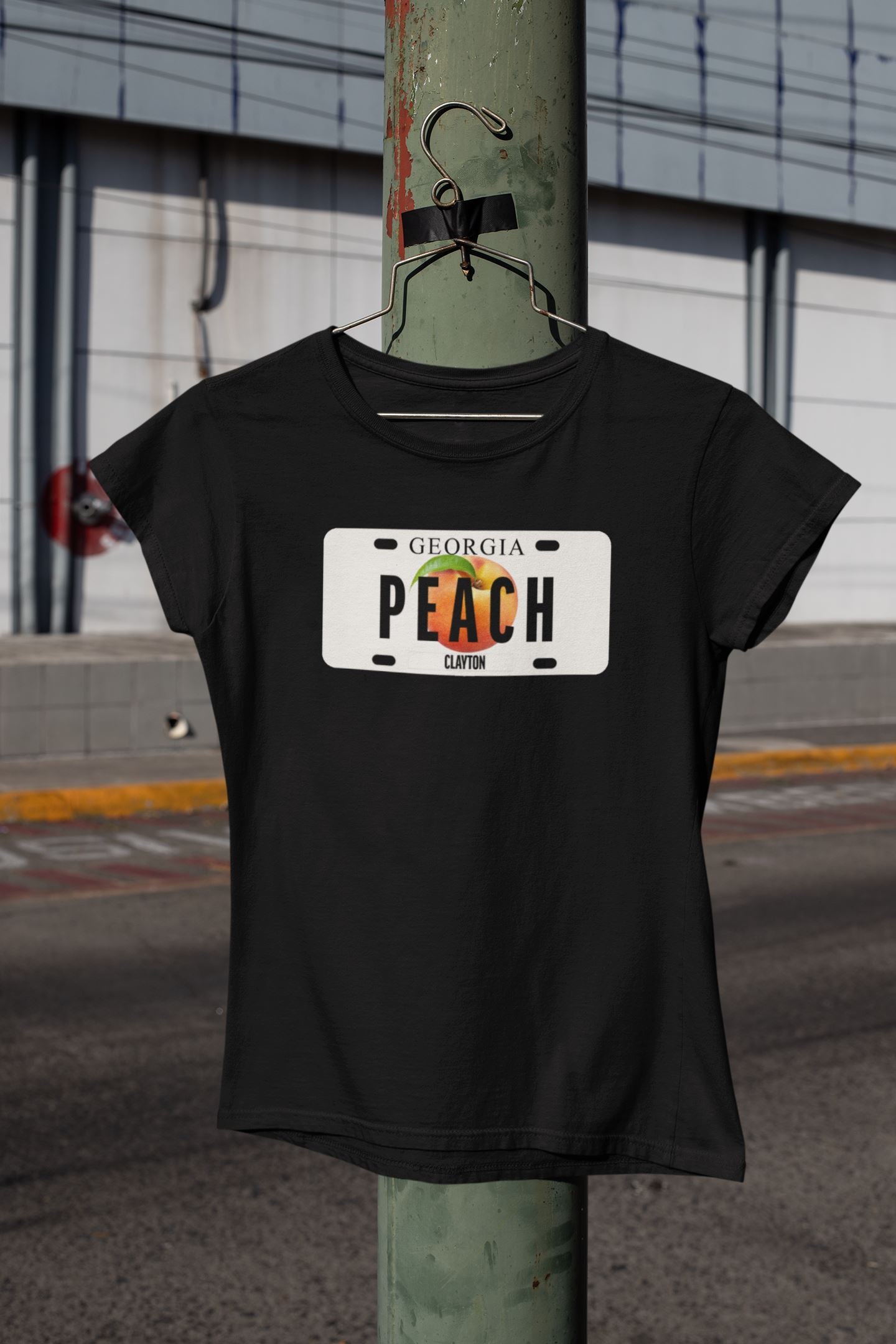 Georgia Peach T-Shirt, Georgia Girl, License Plate Themed Shirt B1ack By Design LLC 