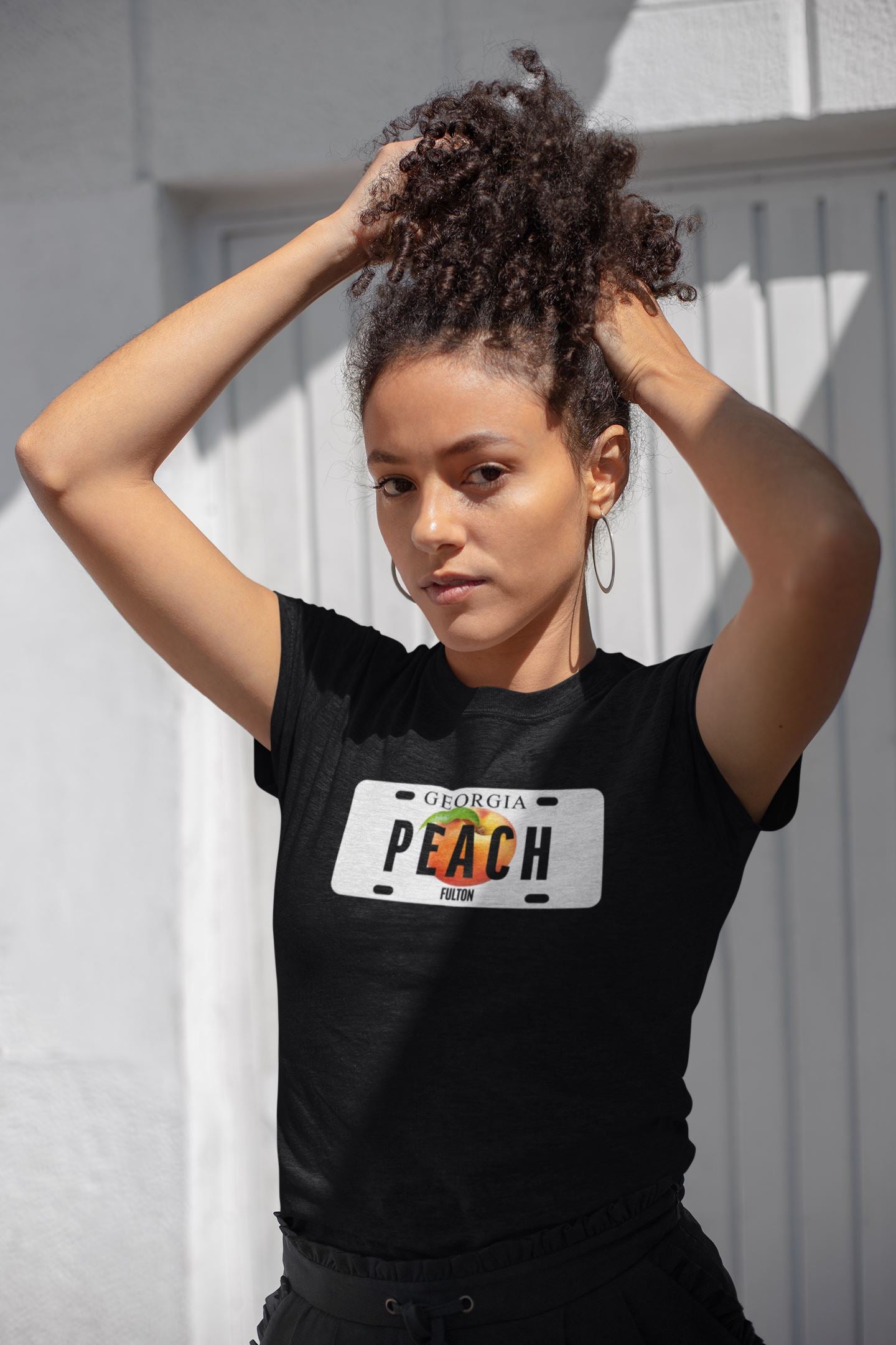 Georgia Peach T-Shirt, Georgia Girl, License Plate Themed Shirt B1ack By Design LLC 