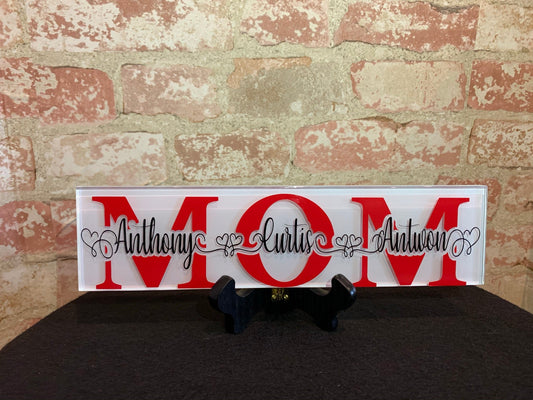 Motherhood Themed Custom Tile, Mother's Tile, Mother's Gift Tile B1ack By Design LLC 