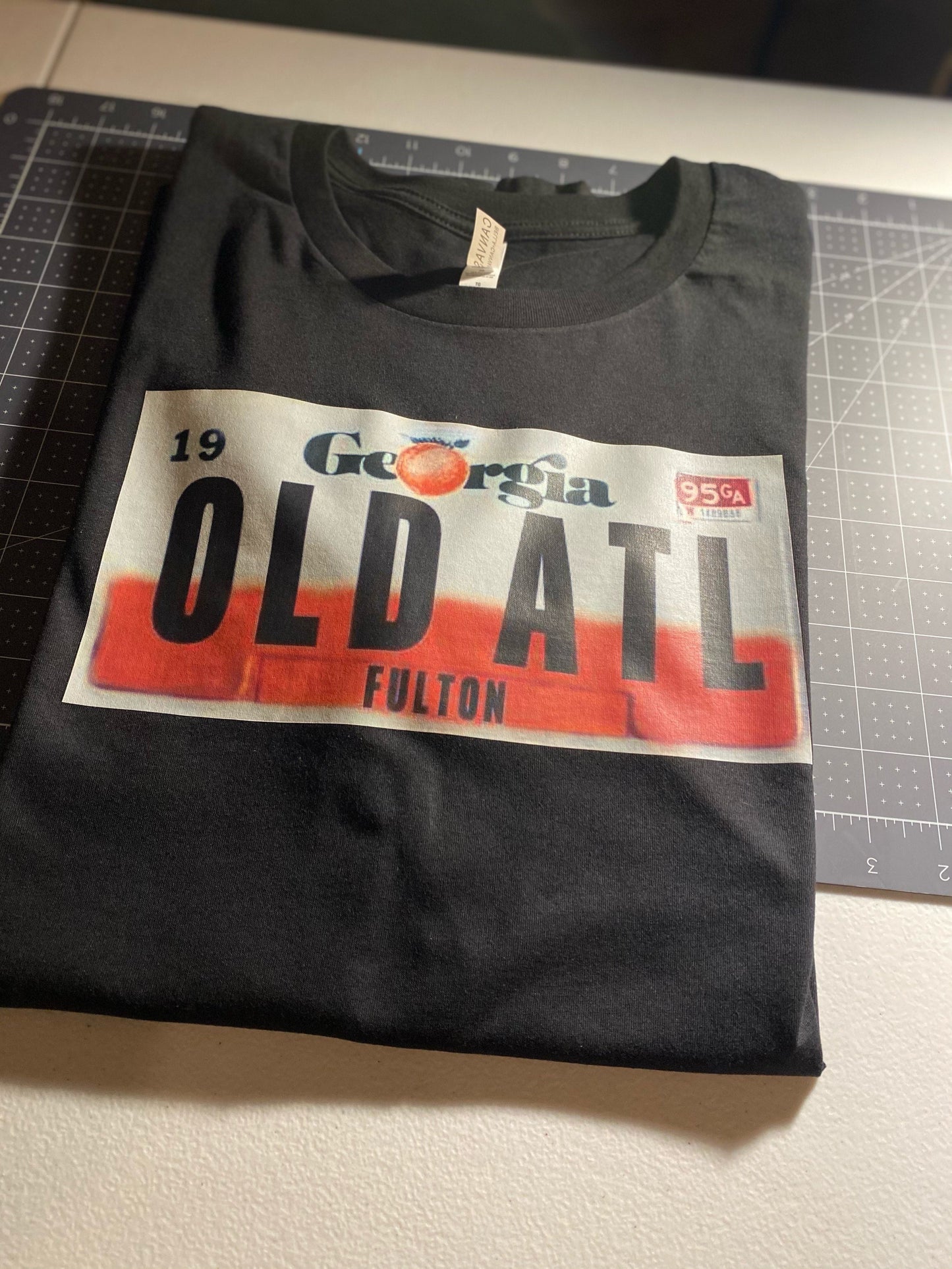 OLD ATL - Fulton County T-Shirt, Georgia Peach 1990s Shirt B1ack By Design LLC 