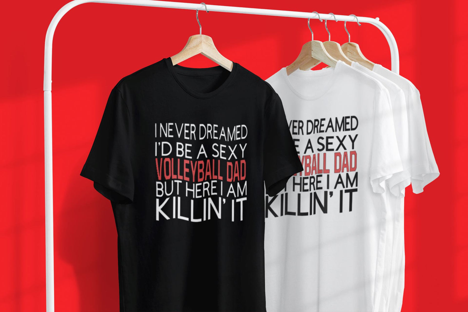 Sexy Volleyball Dad T-Shirt T-Shirt B1ack By Design LLC 