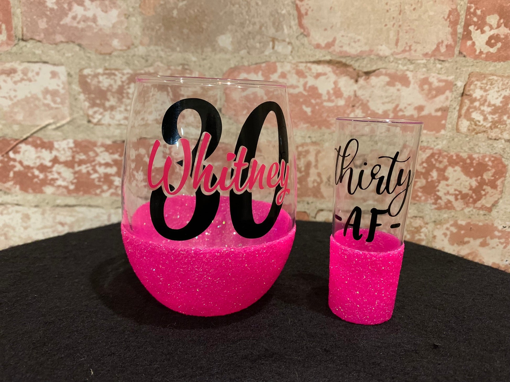 Stemless Glitter Glass (Birthday Edition) Stemless Glass B1ack By Design LLC 
